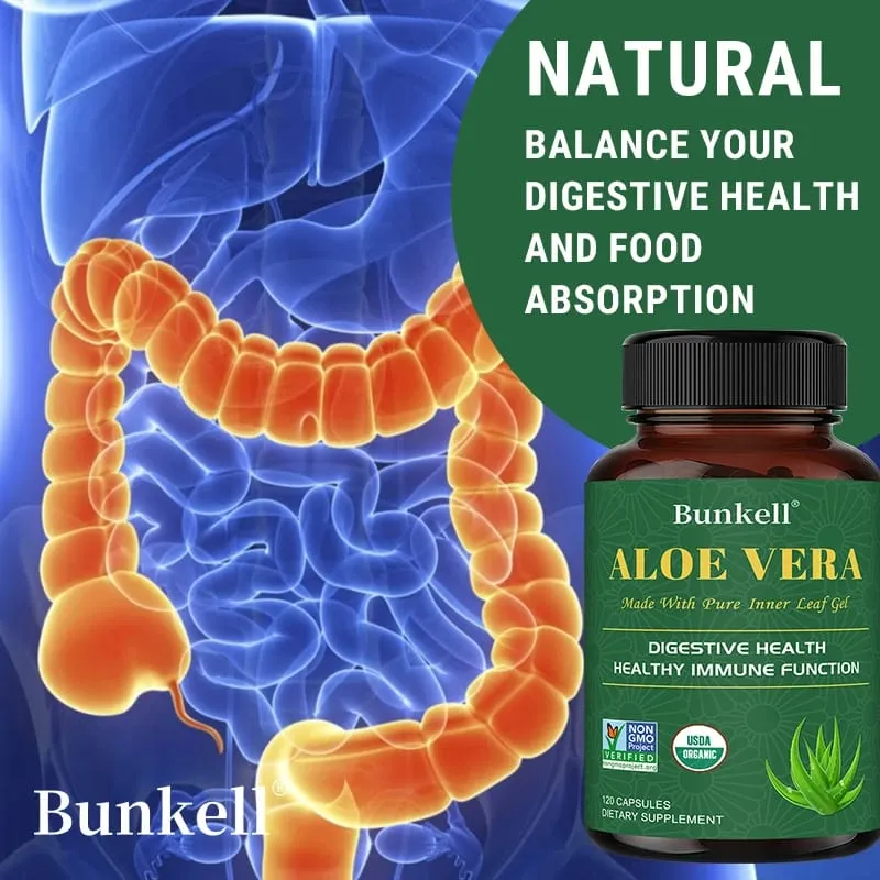 Aloe Vera Supplement - Made with Organic Aloe Vera Support Digestion Skin and Joint Health for Men and Women