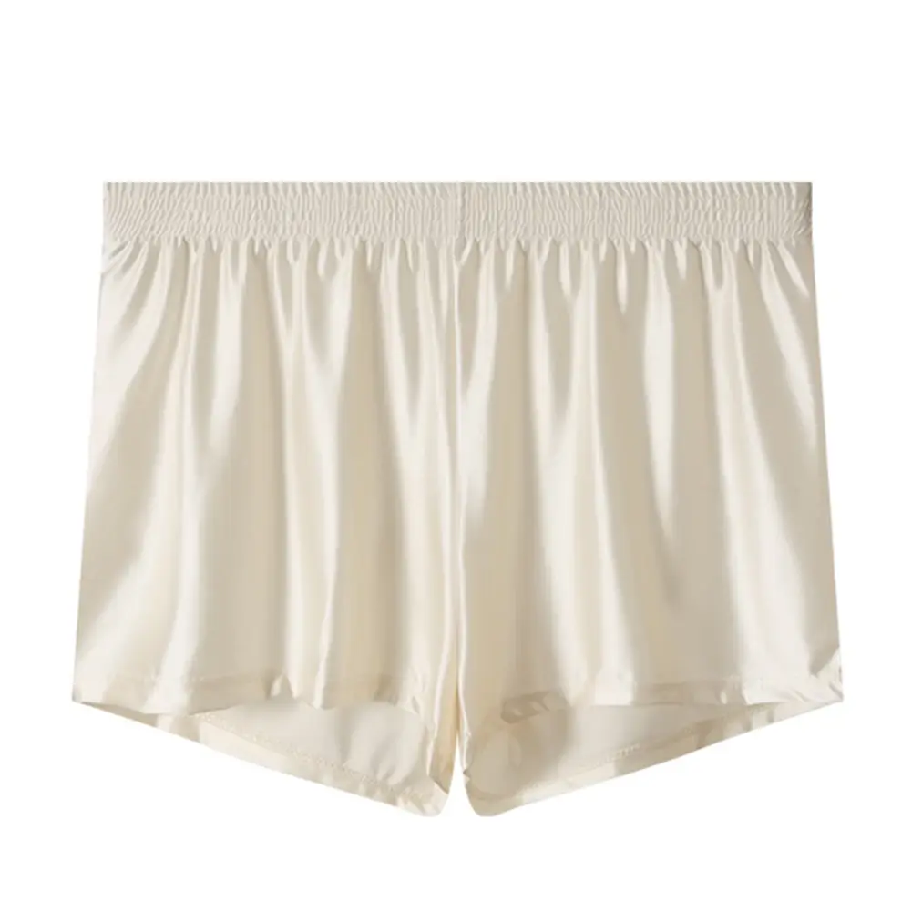 1 pz Uomini di Seta del Ghiaccio Liscia Solido Boxer Mutandine L-3XL di Grandi Dimensioni Allentato Degli Indumenti Da Notte Della Biancheria Intima Tronchi Senza Soluzione di Continuità Comodi Indumenti Da Notte