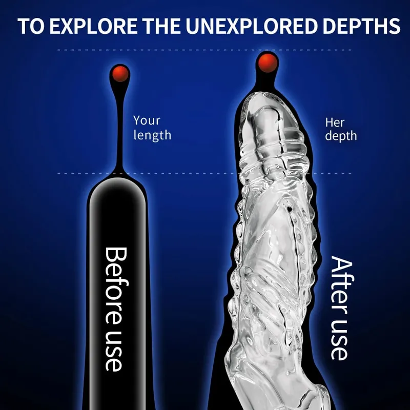 Wireless Vibrating Condoms Enlargement Delay For Men Reusable Dildo Vibrator Penis Ring Sleeve Adult Sex Toy Sex Product 2024