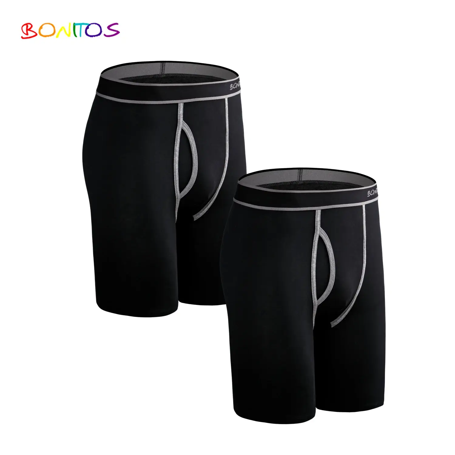 2 Buah Paket Celana Pendek Boxer Kaki Panjang Celana Dalam Pria Kit Celana Dalam Homme Celana Dalam Boxer Celana Dalam Slip untuk Pria Katun Pria Seksi Set Box Gym
