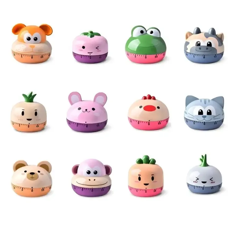 Mechanical Kitchen Timer with Cartoon Animal Pattern Cooking Alarm SCountdown Timer