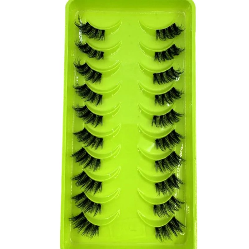 Black Eyelashes 10 Half Lashes Soft Natural Cat Eye Lashes Makeup Tool Extension Fluffy Faux Cils back-to-school season