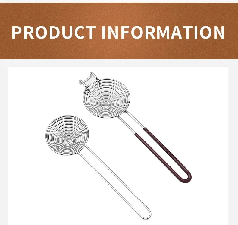 1Pc stainless steel egg white separator creative extended handle protein egg white egg yolk separator hot pot fishing