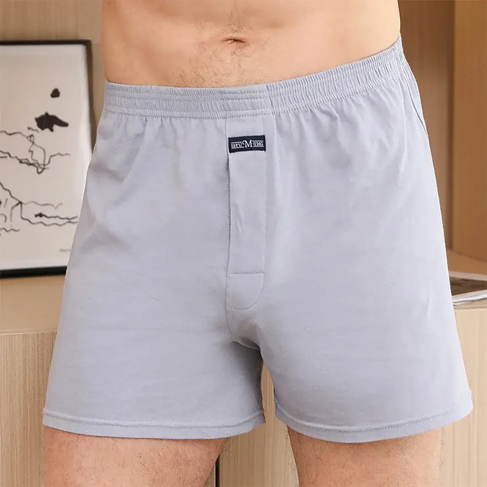 Men's boxer Shorts Breathable Pajama Bottom Underwear male Elastic Waistband Underpant Cotton Comfortable