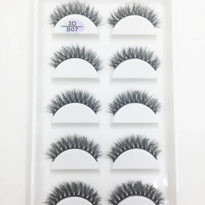 Natural 3D Mink False Eyelashes Soft Wispy Fluffy Eye Faux Lashes Make Up Eyelash Beauty Cat Cilios 5 Pairs 15 Styles