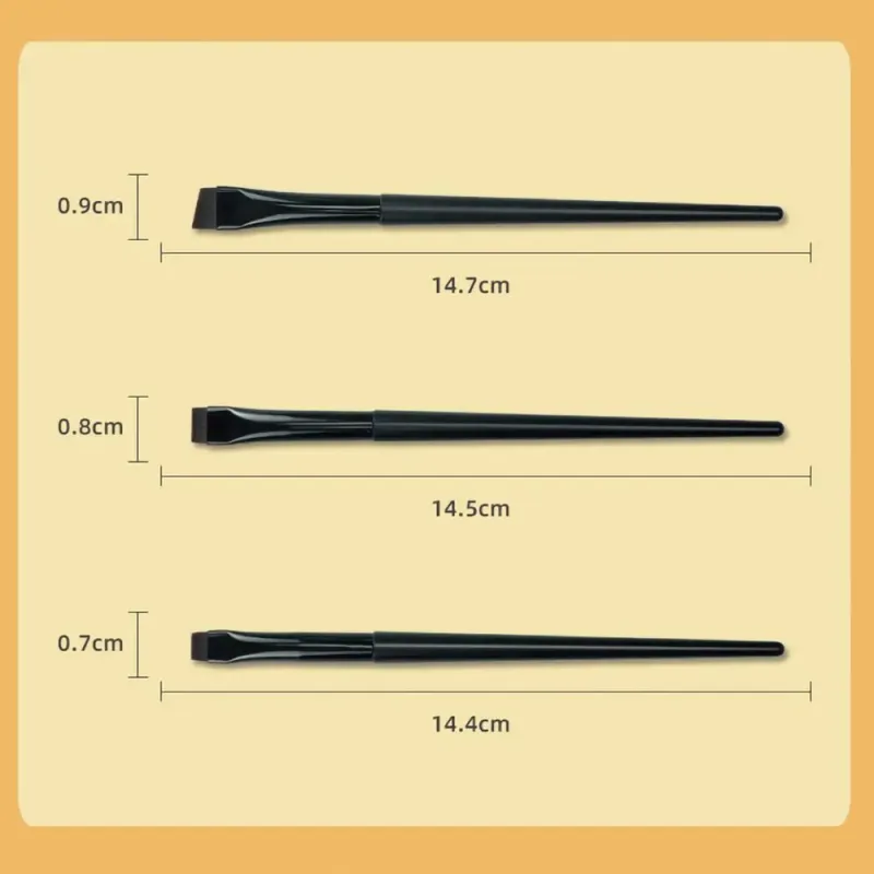 Up Tool Oblique Cosmetics Brush Beauty Blade Smink ecsetek Liner Szemöldökecset Szögletes Finom szemceruza ecsetek Lapos szemöldökecset