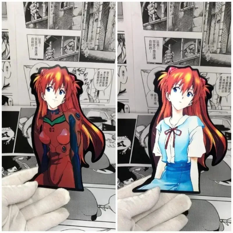 Neon Genesis Evangelion Ayanami Rei Asuka Personalized Creative Cartoon Car Desktop Decoration Waterproof Discoloration Sticker
