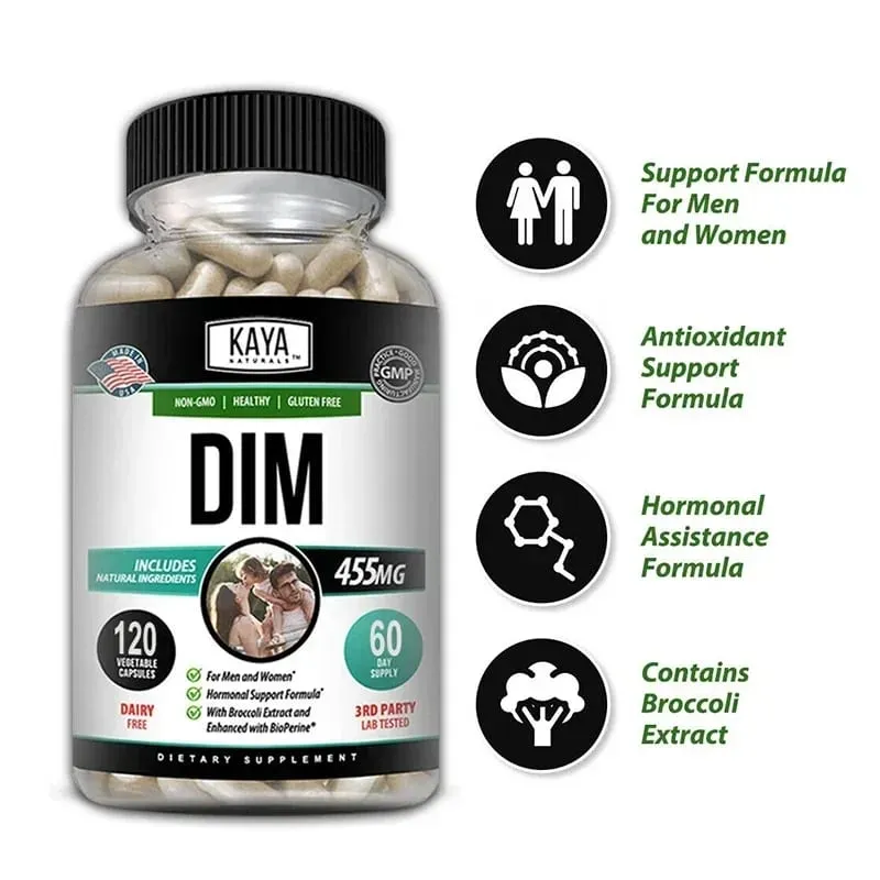 DIM Capsules - DIM Supplement for Men and Women | Herbal Supplement for Hormone Balance Menopause and Prostate