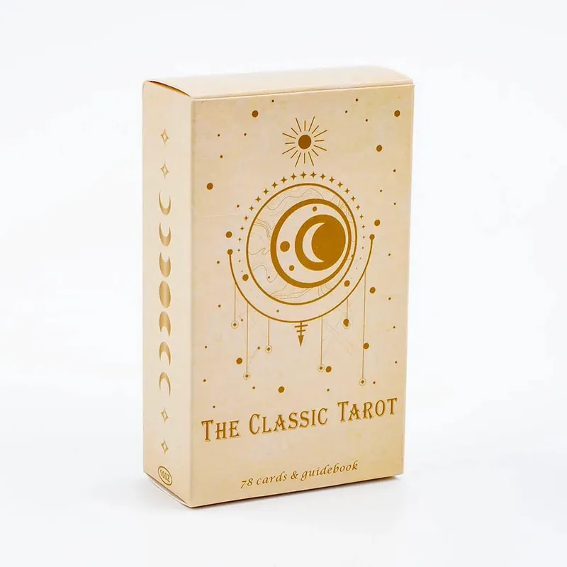 Kitten Tarot Deck 78Pcs Cute Black and White For Beginners Version Mysterious Board Game Fun Fortune telling Kit