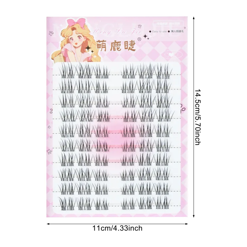 Lông mi giả C Curl Tự nhiên & Wispy Lash Wisps Manga Lông mi tự dính Hoàn hảo cho các cô gái Đi chơi đêm Dụng cụ trang điểm mắt — image 18