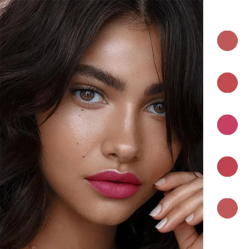 DNM 19 Color Matte Velvet Liquid Lipstick Waterproof Lasting Not Easy To Fade Lipgloss Makeup Purple Red Nude Lip Tint Cosmetics
