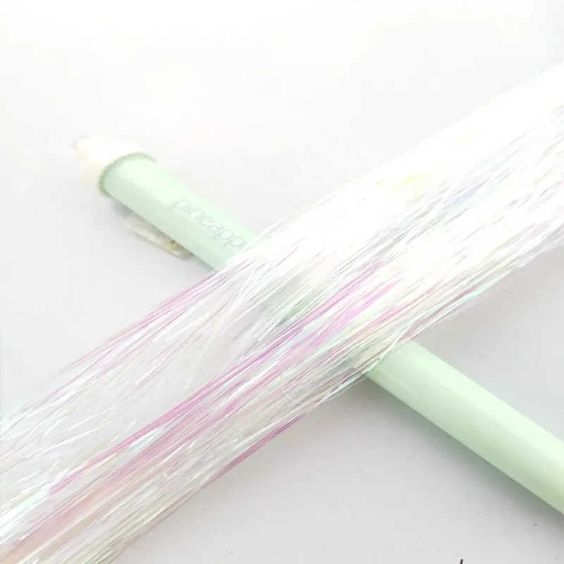 36/48Inch Sparkle Hair Tinsel Rainbow Colored Strands Girls Headwear Hairbinge Hair Laser False Hair Extensions Decor Glitter