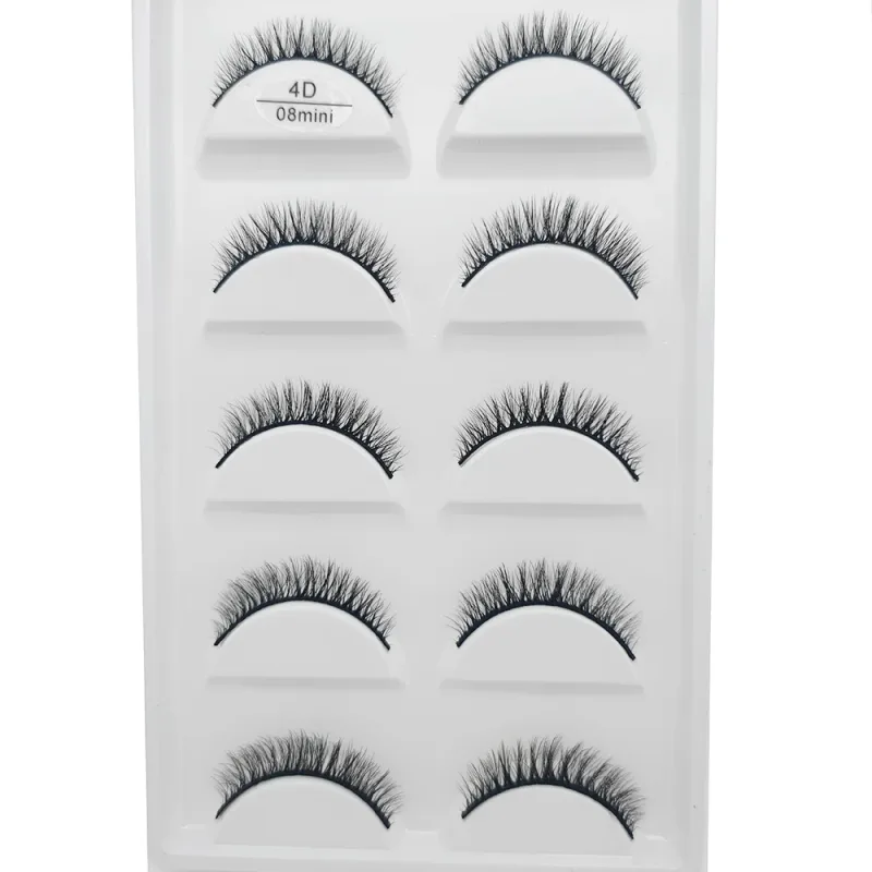New 5 Pairs Natural Mink False Eyelashes Makeup Short Eyelash Extension Fake Eye Lashes Faux Cils Make Up Beauty Cilios