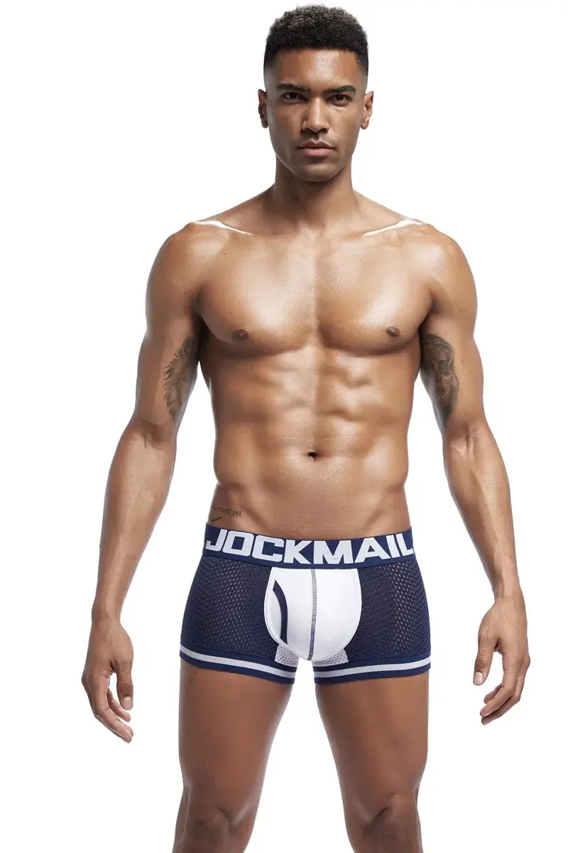 Jockmail Heren Boxer Mesh Ondergoed Ademend Comfortabel Zacht Comfortabel Sportshort Volwassen Man Slipje Kleding Lingerie