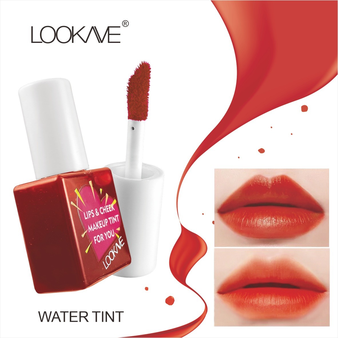 Lip Cheek Water Tint Matte Lip Stain Moisturizing Fruit Liquid Lipstick Blush 6Color Lip Gloss Long Lasting Waterproof Cosmetics