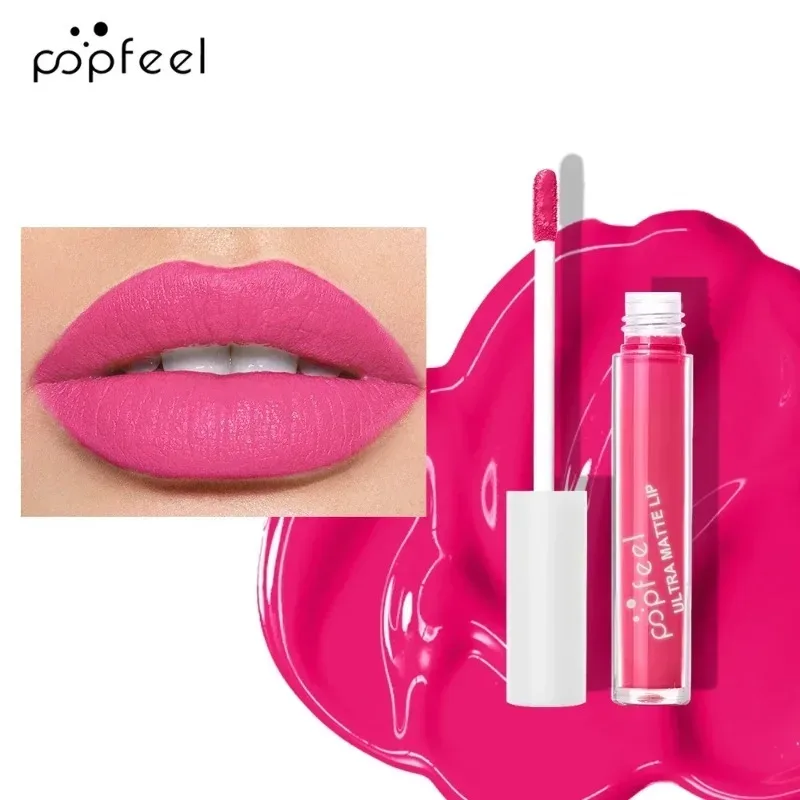 Punk Matte Black Liquid Lipstick Waterproof Long Lasting Party Lip Gloss Personality Velvet Nude Lip Tint Halloween Lips Makeup