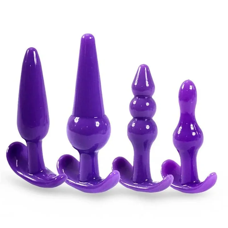 4/6 unids/set seguro de silicona tapón Anal consolador para masturbación Anal tapón vaginal juguetes sexuales para mujer hombres dilatadores anales juguetes para Gay