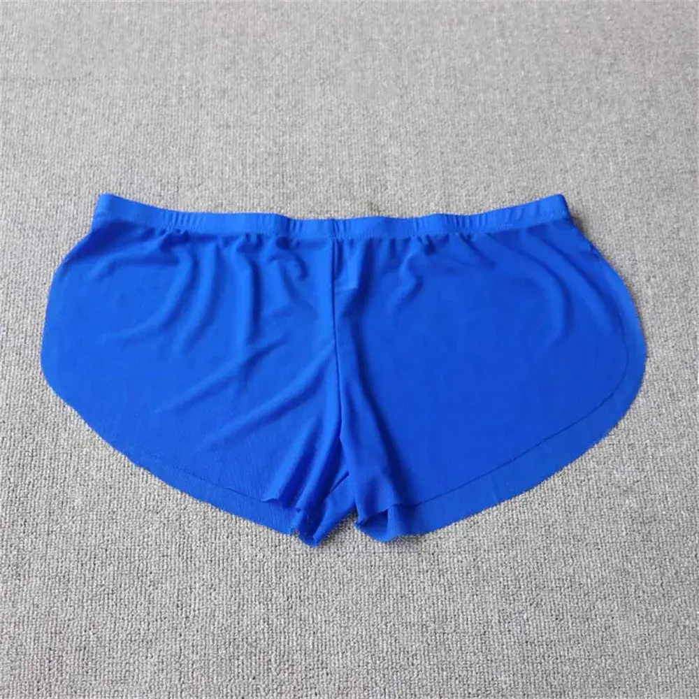 Sexy Transparent Mesh Boxers for Men Hot Male Trunk Underwear Comfortable Aro Pants Summer Casual Shorts