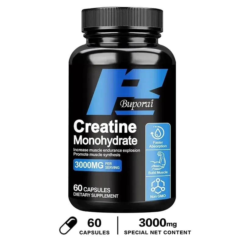 Creatine Monohydrate - Supports Muscle Energy and Cognitive Function Increases Lean Muscle Mass - Gluten FreeSupplements