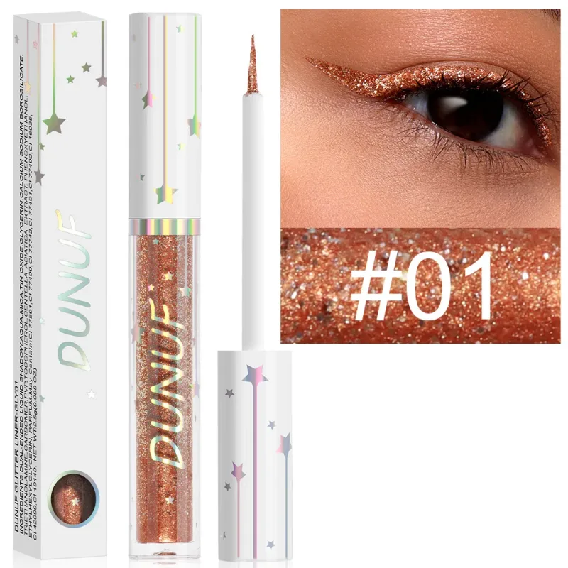 Diamond Blue Sequins Eyeliner Glitter Shiny Brighten Lying Silkworm Makeup Highlight Liquid Eye Liners Pigment Green Silver Gold
