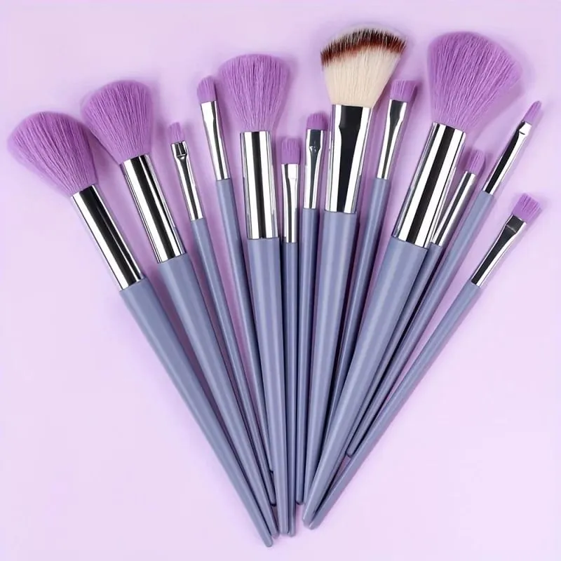 Makeup Brushes Set 13Pcs Premium Synthetic Brush Foundation Powder Blending Concealer Eyeshadow Blush Cosmetics Brushes Travel — image 23