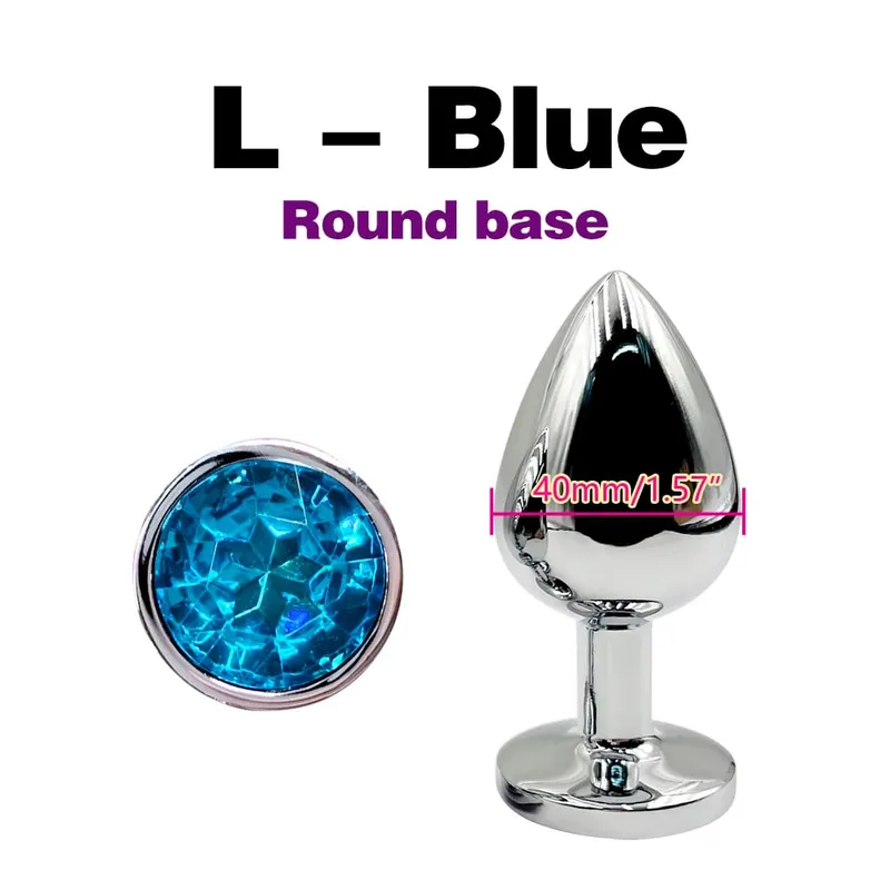 Metal Anal Plug With Gem Base Beginner To Expert 5 Size Butt Plug G-Point Massage Dildos Female/Male Couples Adult Sex Toys