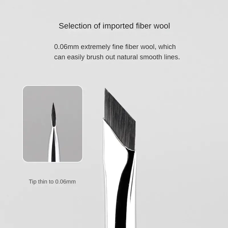 1-16pcs อัพเกรดใบมีดแปรงอายไลเนอร์ Ultra Thin Fine มุมแบน Eyebrow แปรง Brow Place แปรงแต่งหน้าที่แม่นยำรายละเอียดแปรง