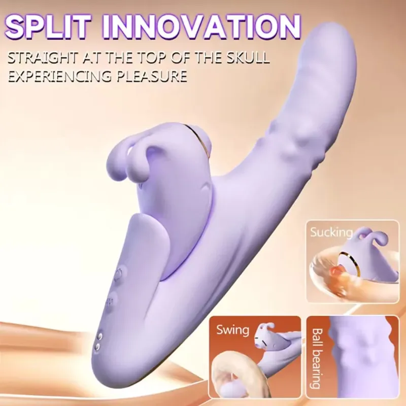 Støbende Vibrator Aftagelig Sucker Orgasme Klitoris Stimulator APP-kontrol 9 sugende & 9 teleskopiske tilstande Sexlegetøj til kvinder