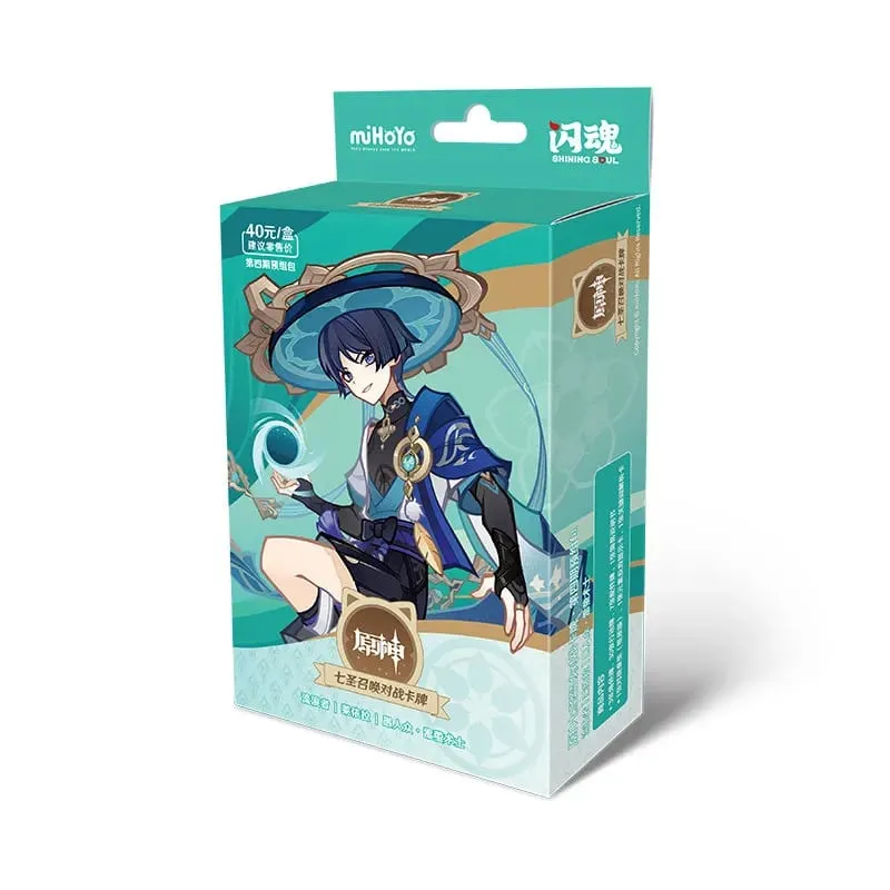 Original Genshin Impact Card Genius Invokation TCG Battle Card Hu Tao Raiden Shogun Anime Character Collection Card Kid Toy Gift