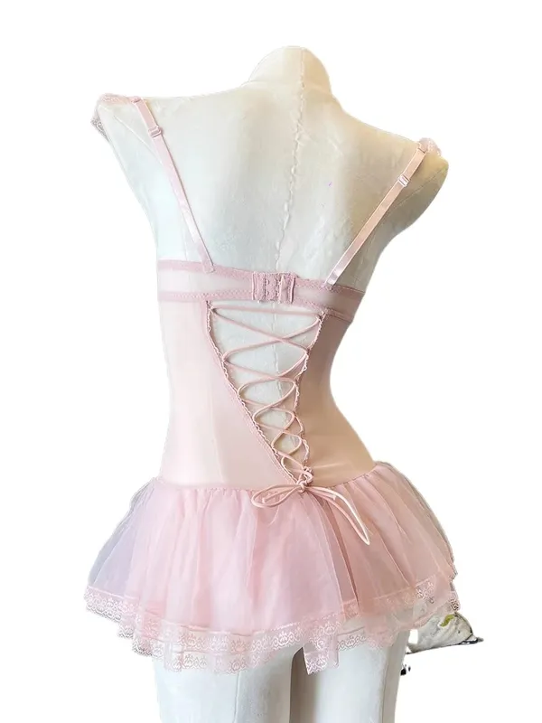 Women Camisole Sheer Mesh Fishbone Slim Crop Top Wired Bra Camis Festival Lingerie Sexy Lace Floral Embroidery Bow Corset