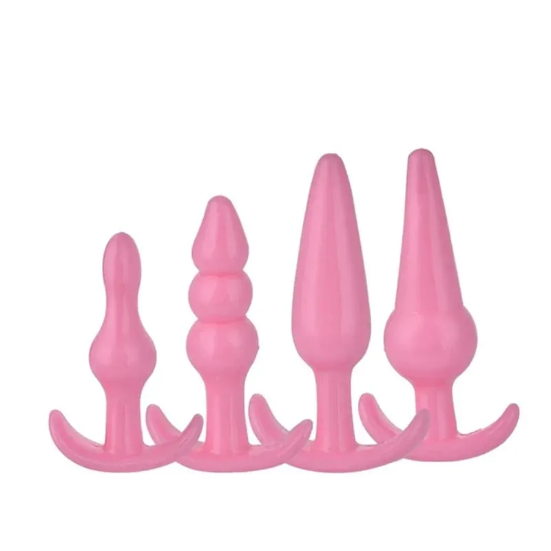 4/6 unids/set seguro de silicona tapón Anal consolador para masturbación Anal tapón vaginal juguetes sexuales para mujer hombres dilatadores anales juguetes para Gay