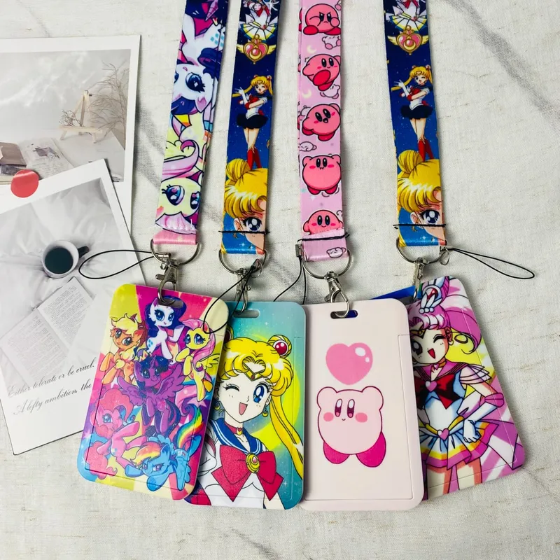 Anime Credential Badge Holder Kawaii Subway Card Holders Minnie Student Campus Lanyard Cards Holder Accessories Gifts — image 2