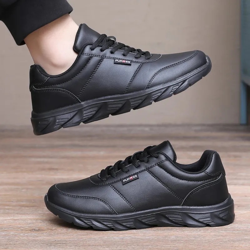 Men Shoes Soft Moccasin Shoes Comfortable Casual Shoes for Men Solid Black White Walking Men Sneakers Footwear Plus Size 39-46