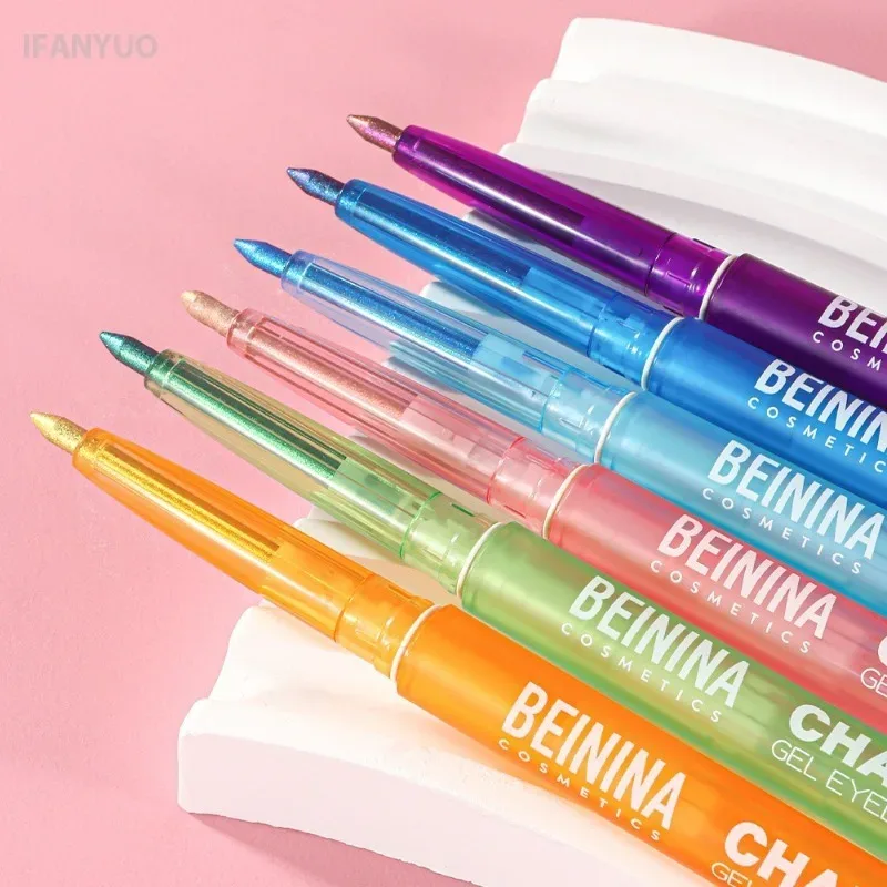 Shiny Chameleon Metallic Yellow Eyeliner Gel Pen Eyeshadow Multicolor Eye Liner Pearlescent Polarized Glitter Eye Pigment Makeup