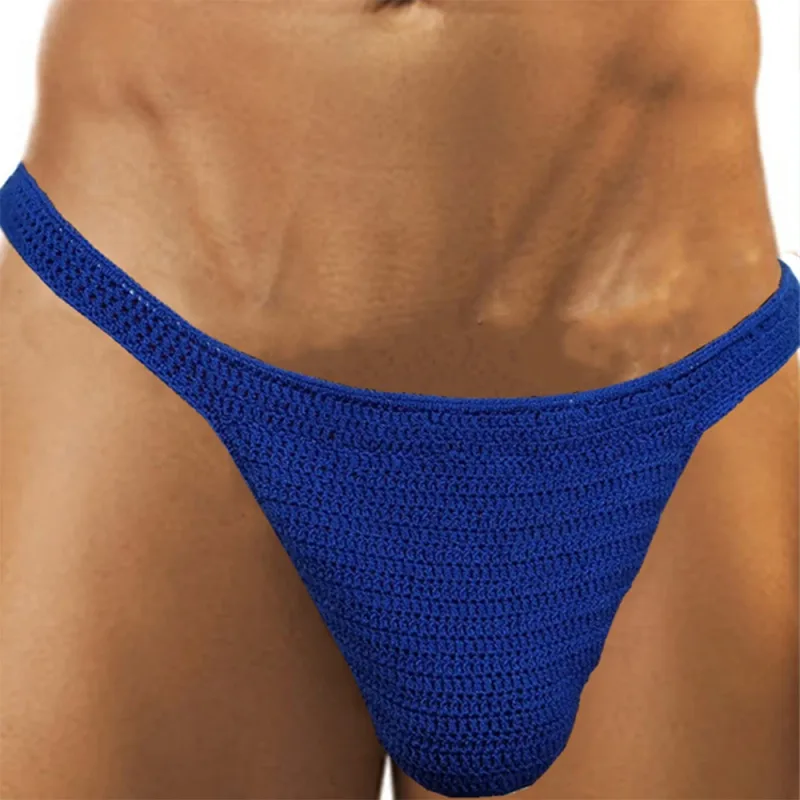 Hot Men Women Breathable Underwear Hand Crochet Low Rise Gstring Swimming Sunbathing Thong Sissy Panties Трусы Мужские — image 11