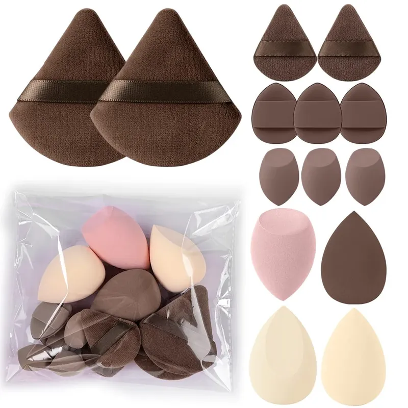3-20PCS Makeup Brushes Set Eye Shadow Foundation Blush Highlighter Concealer Brush Female Beauty Tool Beauty Sponges Thumb Puffs — image 9