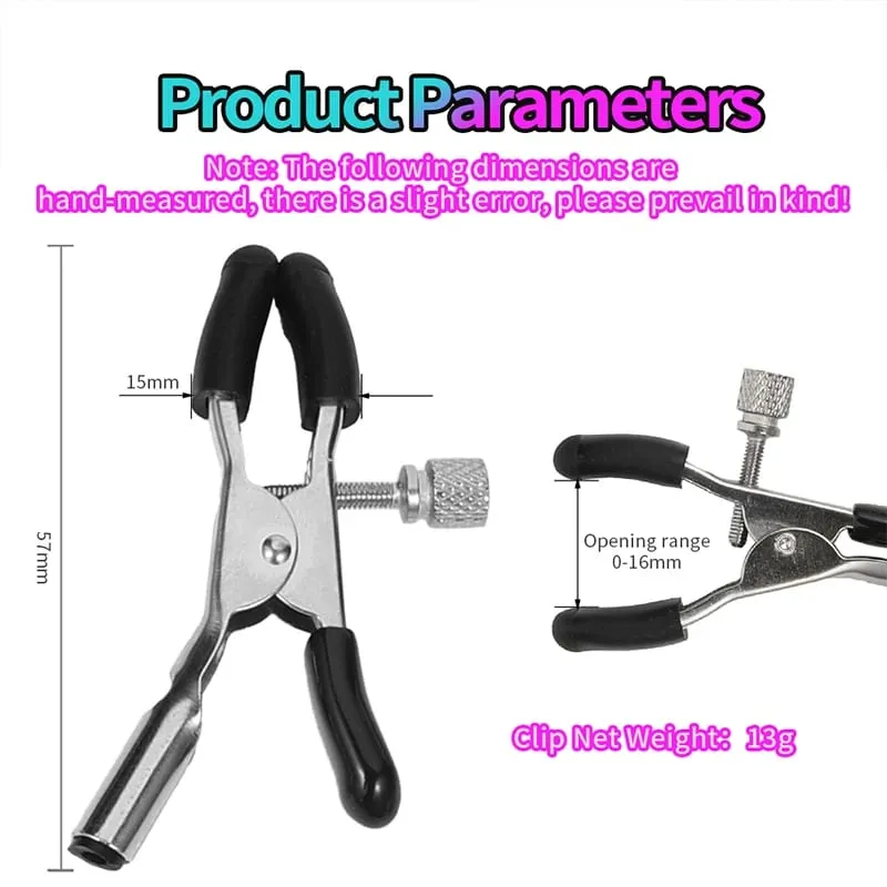 Remote Control Electric Shock Metal Nipples Clamps Breast Stimulation Massage Clitoris Labia Clips Adult Sex Toys for Women Men — image 4