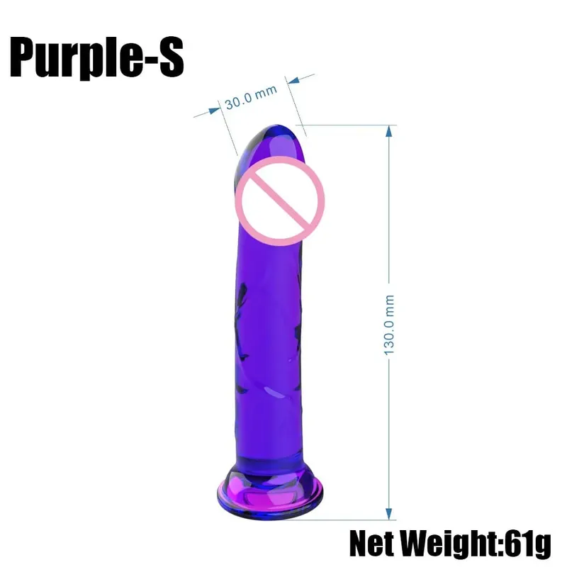 Güçlü Vantuz Tabanı ile Gerçekçi Mor Anal Yapay Penis Butt Plug Jöle Seks Oyuncak Eller Serbest Anal için Çoklu Boyutlarda Oynamak için — image 12