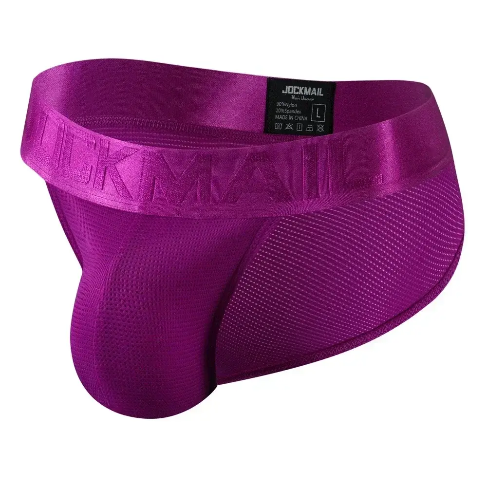 Slip intimo da uomo Mutande in nylon Mesh Slip da uomo ad asciugatura rapida Slip bikini Slip tanga da uomo Sospensorio Intimo gay