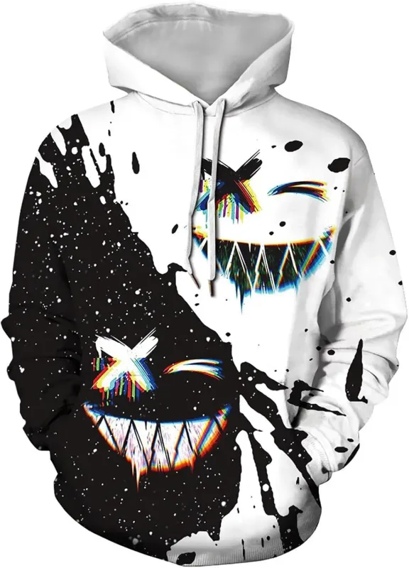 Hoodie Grafik Lelaki Uniseks Cetak Kebaharuan Hoodie, Baju Pullover Corak 3D Dengan Poket, Hoodie Grafik Panas Lengan Panjang Saya