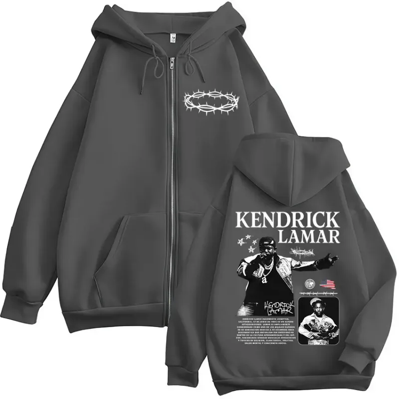 Rapper Kendrick Lamar Eles não gostam de nós Zipper Hoodies Homens Mulheres Roupas Moda Hip Hop Zip Up Moletom Com Capuz Jaqueta Com Capuz