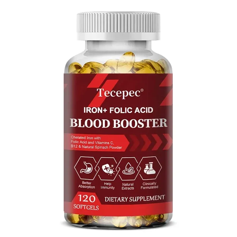 Iron + Folic Acid Supplement with Vitamin C B12 & Zinc Blood Strengthener Circulation Support Immune Support — image 9