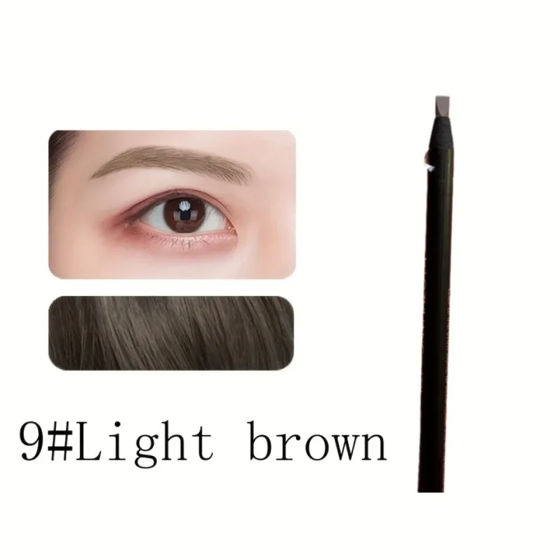Pull Eyebrow Pencil Black Makeup High Quality Wild Line Eyebrow Pencil Hard Core Flat Head Pen White Waterproof
