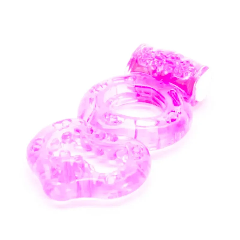 lasting ring clitoris vibrator triple ball loop Massager masturbation Vibrating cocking delay ejaculation vibe Sex Toys For man