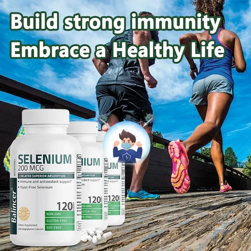 Selenium Capsules - Antioxidant Support Increases Energy Levels Boosts Metabolism Immune System Improves Brain Function
