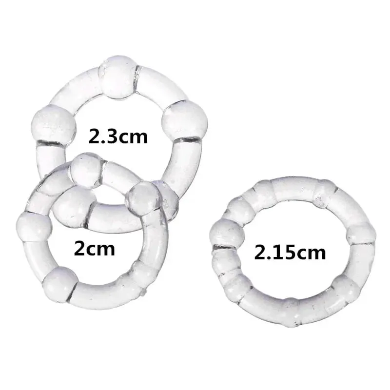 2PCS Silicone Male Foreskin Corrector Resistance Ring Delay Ejaculation Penis Rings Sex Toys for Men Daily/Night Cock Ring