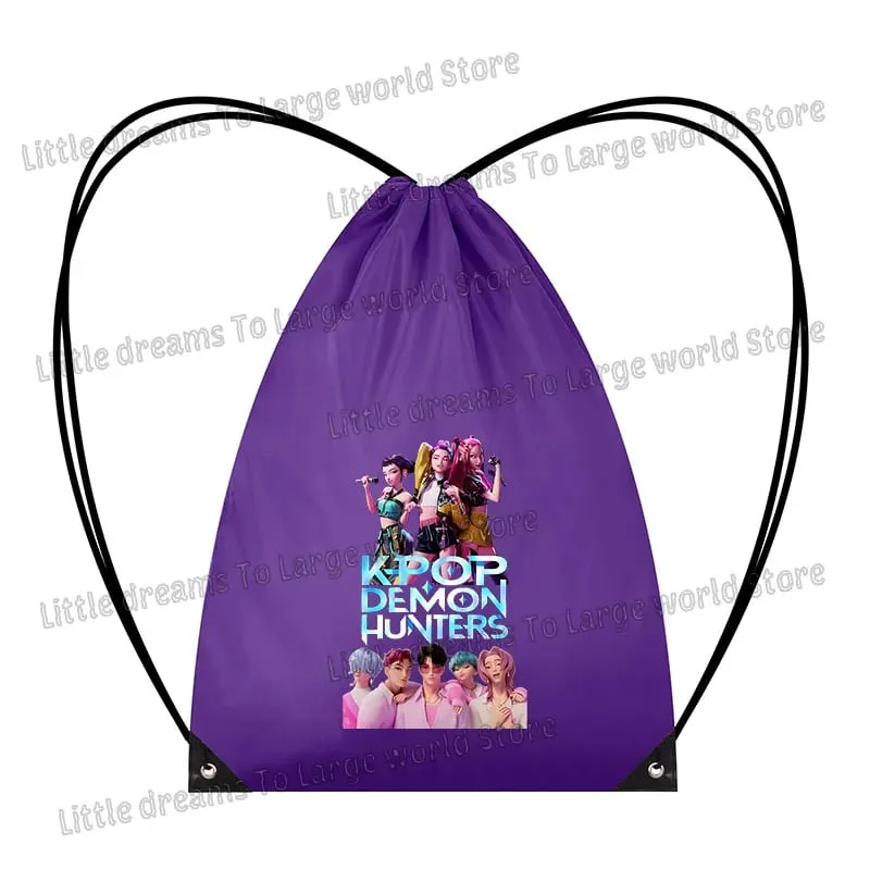 Anime Figure Drawstring Bag Portable Backpack Large Capacity Gym Sports Clothes Organizer Storage Pouch Bundle Pocket Women Gift