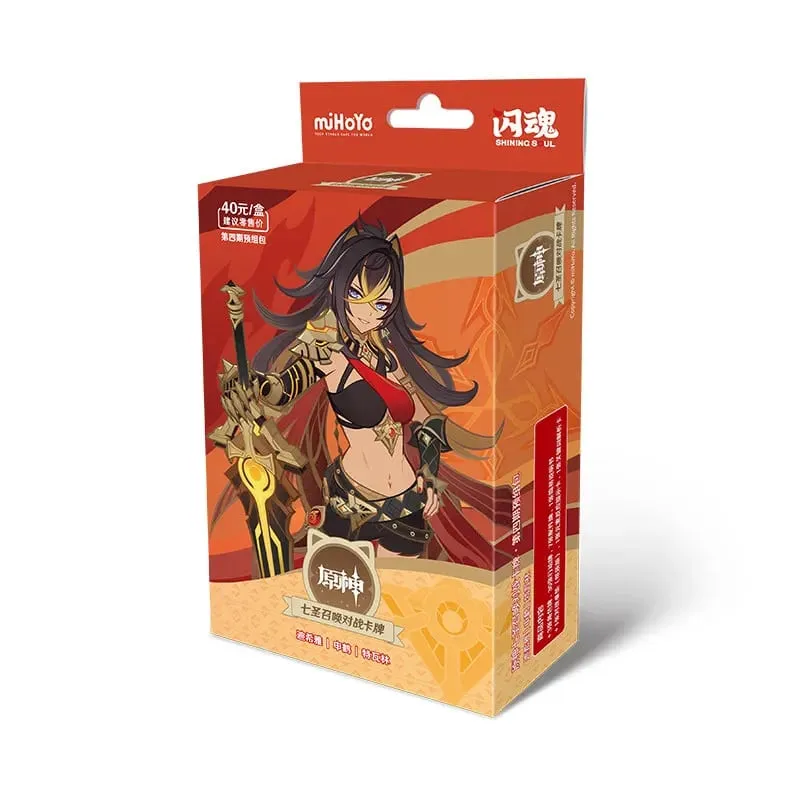 Original Genshin Impact Card Genius Invokation TCG Battle Card Hu Tao Raiden Shogun Anime Character Collection Card Kid Toy Gift