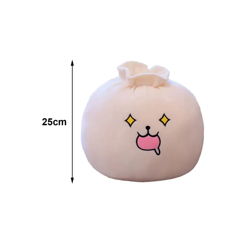 Stuffed Plush Cartoon Dumpling Plush Pillow for Car Room Office Dumpling Plush Pillow Toy Sofa Pillow Soft Back Cushion Ornament