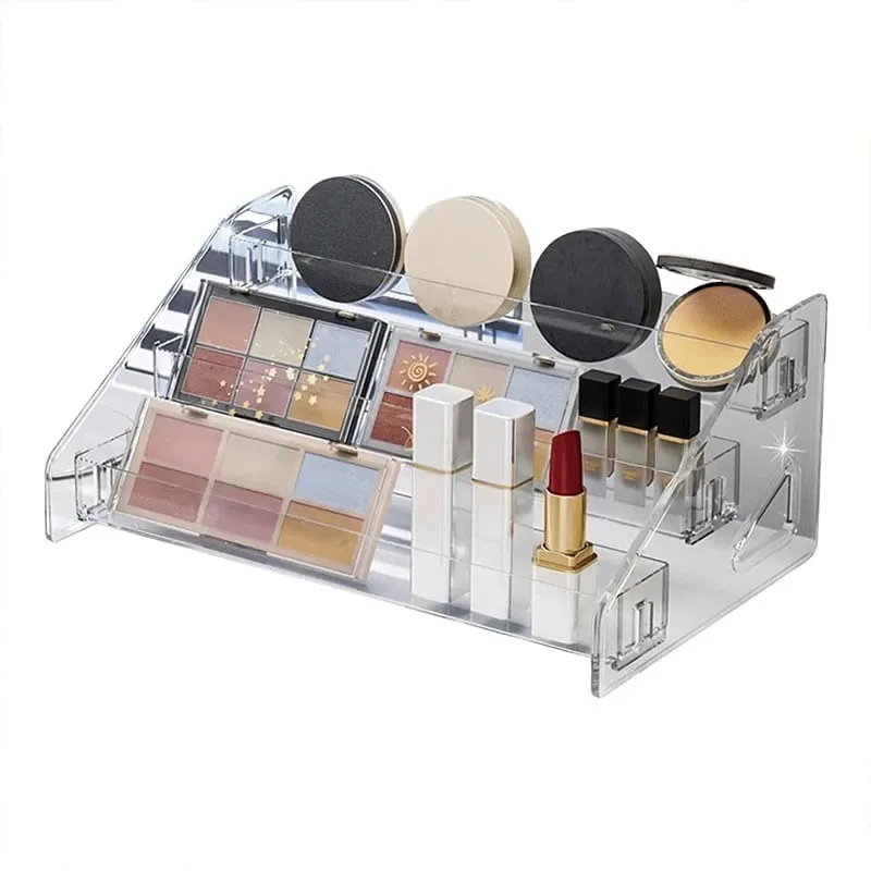Transparent Cosmetic Organizer Display Case Multi-Layer Makeup Brushes Lipsticks Jewelry Hairpin Storage Rack Desktop Holder